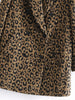 Casual Women's Temperament Leopard Print Jacket Female Autumn and Winter Mid-length Ladies Suit Double Breasted Blazer