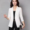 Casual one button elegant blazer women plus size suit women office three quarter sleeve 2022 new arrivals 5colors