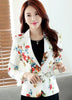 Casual one button elegant print blazer women plus size suit women office 2022 spring new arrivals 2colors