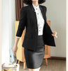 Casual professional work clothes feminine 2023 spring and summer casual red ladies blazer Slim skirt Office jacket Two-piece