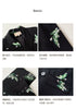 Celebrity Office Work OL Black Jacket Coat Autumn Spring  Embroidery Women Runway Overcoat Long Sleeve SY363