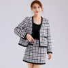 Celebrity temperament, small fragrance, light mature suit, autumn lady model short skirt, two piece suit, foreign fashion