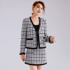 Celebrity temperament, small fragrance, light mature suit, autumn lady model short skirt, two piece suit, foreign fashion