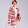 Celebrity temperament, small fragrance, light mature suit, autumn lady model short skirt, two piece suit, foreign fashion