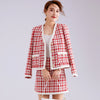 Celebrity temperament, small fragrance, light mature suit, autumn lady model short skirt, two piece suit, foreign fashion