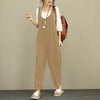 Vintage Women Jumpsuits 2022 Autumn Spring O Neck Sleeveless Solid Rompers Casual Loose Playsuits Trousers Pants 7 Colors