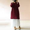 Women Vintage Linen Blouse 2022 Autumn Casual Long Shirts O Neck Long Sleeve Loose Tops Plus Size Blusas Plus Size 5XL