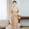 Champagne mother's dress suit dress 2022 spring and autumn foreign style mother-in-law wedding banquet two piece set