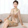 Champagne mother's dress suit dress 2022 spring and autumn foreign style mother-in-law wedding banquet two piece set
