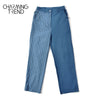 Charmingtrend Vintage striped Women's jeans trousers straight high waist denim fabric blue female pants casual chic girl jeans