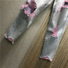2022 spring summer autumn casual Denim women Pants woman female OL ripped jeans Py1304