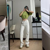 Cheeky Straight Jeans for Women High Waist Loose Non Stretch Denim With Slim Relaxed Fit Vintage Inspired Feel Pants