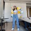 Cheeky Straight Jeans for Women High Waist Loose Non Stretch Denim With Slim Relaxed Fit Vintage Inspired Feel Pants