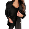 Chic Double Breasted Women Formal Suit Jacket Women Coat Anti-fade  Pleated Shoulder