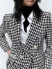 Chic Geometric Long sleeve Button Fall Office Blazers