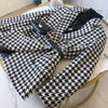 Chic Houndstooth Blazers Women Winter Spring Suit Jackets with Waist Bag office lady Double Breasted blazer feminino