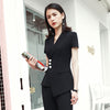 Chic Loose Women Blazer Summer Single Button Female Suit Jacket Short Sleeve Outwear Casual Work Blaser Femme 2022