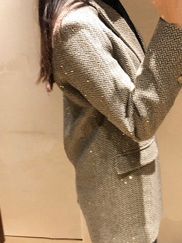 Women's Retro V-Neck Blazer and Separates