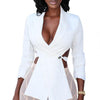 Chic Waist-exposed Lapel Lady Jacket Lady Blazer Backless  Low-cut