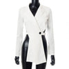 Chic Waist-exposed Lapel Lady Jacket Lady Blazer Backless  Low-cut