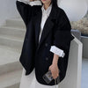 Chic Women Blazer  Buttons Placket Elegant Temperament Suit Coat  Fall Winter Pure Color Lapel Suit Coat Blazer