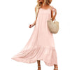 Chic Women Dress Sleeveless Loose Spaghetti Strap Sexy Summer Dress