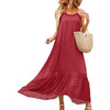 Chic Women Dress Sleeveless Loose Spaghetti Strap Sexy Summer Dress