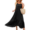 Chic Women Dress Sleeveless Loose Spaghetti Strap Sexy Summer Dress