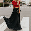 Chiffon Long Skirt Elegant Skirt Solid Color Summer Autumn Women'S High Waist Double A-Line Boho Style Beach Maxi Skirts Saias