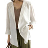 Chiffon Small Suit Coat Women's 2023 Summer Korean Loose Sunscreen Clothes Medium and Long Air Conditioning Cardigan Thin