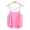 Chiffon Tank Top Women New Summer Sleeveless Shirt Sexy Ruffle Camis Loose Casual Female Tops Vest Ladies Beach Short Vest