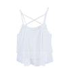 Chiffon Tank Top Women New Summer Sleeveless Shirt Sexy Ruffle Camis Loose Casual Female Tops Vest Ladies Beach Short Vest