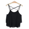 Chiffon Tank Top Women New Summer Sleeveless Shirt Sexy Ruffle Camis Loose Casual Female Tops Vest Ladies Beach Short Vest