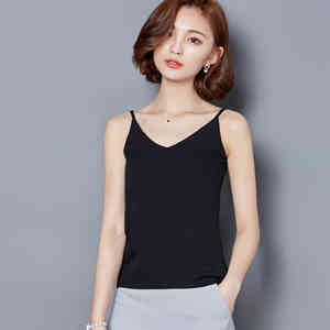Chiffon Tank Top Women Summer Tops New Fashion Black/White/Grey/Blue Ladies Sleeveless V Neck Shirt Female Clothes Camisole