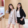 Chiffon Two Piece Thin Blazer Suits Spring Summer Shorts Suits Long Sleeve Casual Shorts+Blazers 2 Piece Women's Sets Jacket