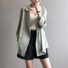 Chiffon Women Blazers Summer Design Lightweight Solid Button Loose Elegant Office Lady All Match Outwear Coats Tops