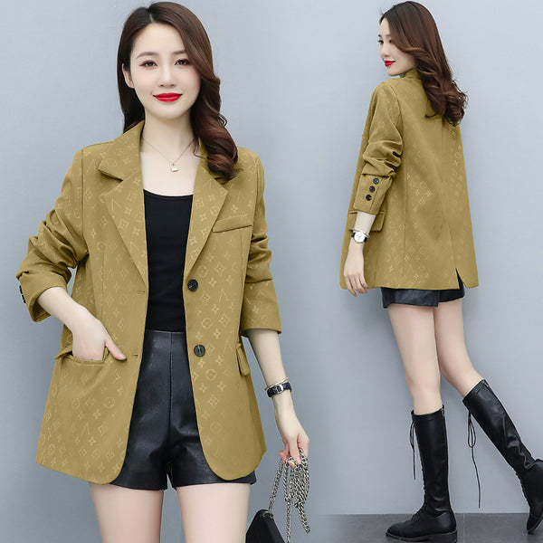 Chikichi Elegant Green Blazer Women Spring Street Blazer Casual Commuter British Style Blazer Women Office Lady Suit Blazer XXXL
