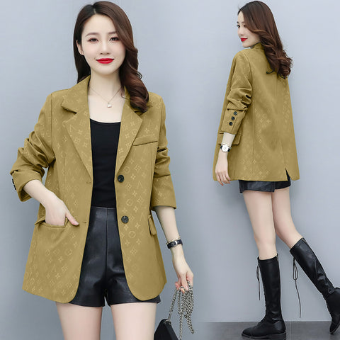 Chikichi Elegant Green Blazer Women Spring Street Blazer Casual Commuter British Style Blazer Women Office Lady Suit Blazer XXXL