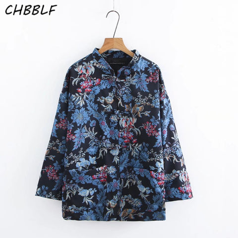 Chinese Style New Fashion Women Jacquard jacket suit Retro print blazer Coat Lady Suit BGB7213