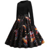 Christmas 1950s Dress Women Vintage Long Sleeve Dresses Housewife Evening Party Prom Sexy Dress Female Vestidos Woman Clothes