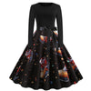 Christmas 1950s Dress Women Vintage Long Sleeve Dresses Housewife Evening Party Prom Sexy Dress Female Vestidos Woman Clothes