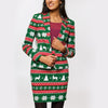 Christmas Blazer Suit Women Two Piece Set Party Festival Costume Single Button Blazers Mini Skirts Suits Print Sexy Skirt Set