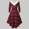 Christmas Swing Dress Adult Costume Fancys Dress Xmas Red V Collar Xmas Dresses Women Evening Party Clothes Winter Dresses