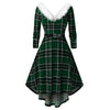 Christmas Swing Dress Adult Costume Fancys Dress Xmas Red V Collar Xmas Dresses Women Evening Party Clothes Winter Dresses