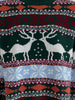 Christmas Winter Pullover Women Casual Deer Print Knitted Sweater Loose Vintage Long Sleeve Knitwear Elegant Warm Jumper