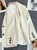 Circyy Blazers for Women Office Lady Beige Outwear Spring Autumn 2023 Coat Clothing Notched Collar Simple Korean Chic Casual