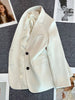 Circyy Blazers for Women Office Lady Beige Outwear Spring Autumn 2023 Coat Clothing Notched Collar Simple Korean Chic Casual