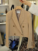 Circyy White Short Blazer Women Coat Office Lady Korean Chic Spring Autumn Suit Pockets Vintage Simple Casual Clothing