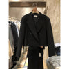 Circyy White Short Blazer Women Coat Office Lady Korean Chic Spring Autumn Suit Pockets Vintage Simple Casual Clothing