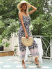 Circyy Women Rompers Sleeveless Boho 2023 Backless Summer Clothe Beach Printing Spaghetti Strap Dresses Ruffled Casual